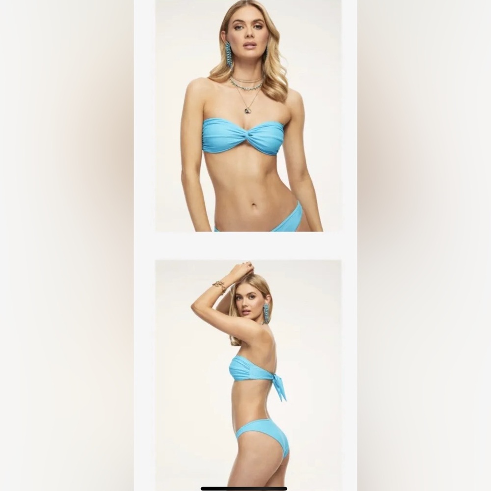 Ramy Brook Florence Bandeau bikini top Splash color sz S $98